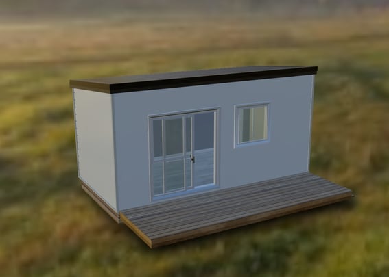 Exteriör av byggnaden Attefallshus