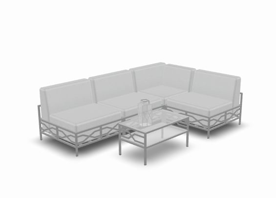 Exteriör av byggnaden Loungesoffa