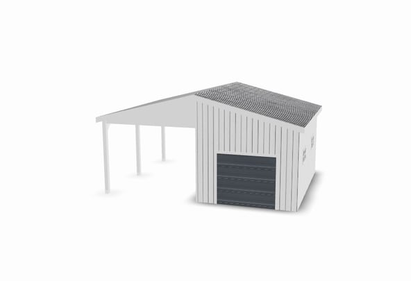 Exteriör av byggnaden Garage med carport