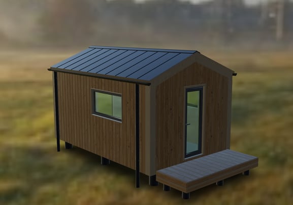 Exteriör av byggnaden Attefallshus